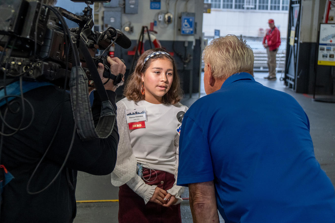 Bianca Villalobos being Interviewed by KUSI News