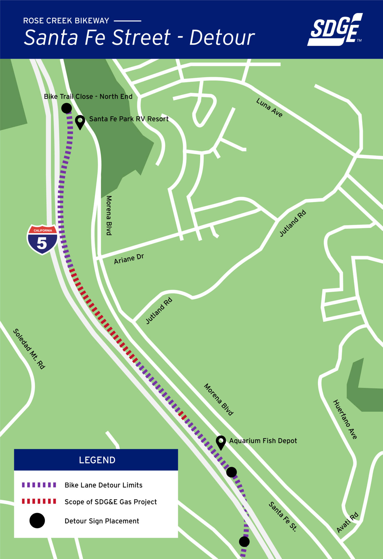 Construction Alert: Rose Creek Bikeway Detours and Impact Reduction