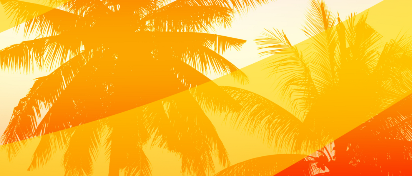 A graphic image showing the tops of palm trees.