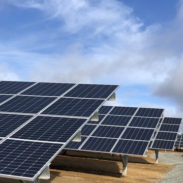 solar panels at SDG&E's Cameron Corners Microgrid