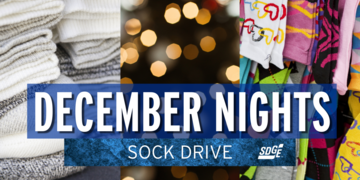 Donate New Socks This Week at the December Nights Sock Drive 