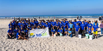 SDG&E Group Photo Coastal Cleanup 2023 YMC Camp Surf