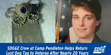 SDG&E Crew at Camp Pendleton Helps Return Lost Dog Tag to Veteran After Nearly 20 Years