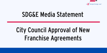 SDG&E Comments on City Council’s Approval of New Franchise Agreements