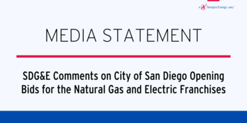 SDG&E Comments on City of San Diego Opening Bids for the Natural Gas and Electric Franchises