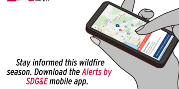 Stay informed this wildfire season. Download the Alerts by SDG&E mobile app. 