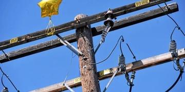 Mylar balloon caught in a power line