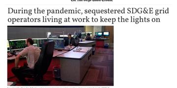 Hard Work of Sequestered SDG&E Employees Featured by San Diego Union Tribune