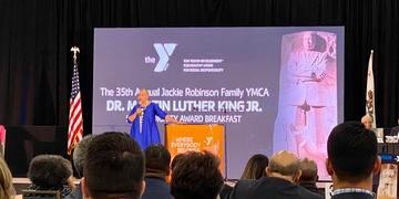 Starla Lewis at the Jackie Robinson YMCA MLK Breakfast