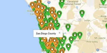 Plugshare map of charging stations 