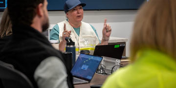 image of female SDG&E employee presenting to a group