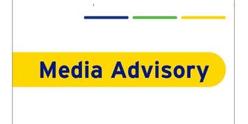 A graphic that reads: Media Advisory