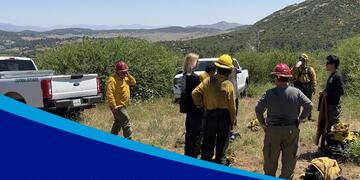 Image of program participants gathering in an outdoor setting
