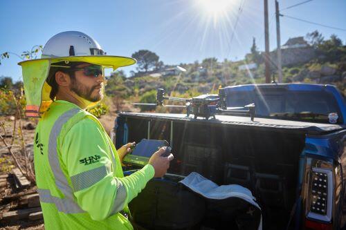 SDGE crew flying drone