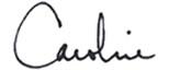 Caroline Winn's written signature