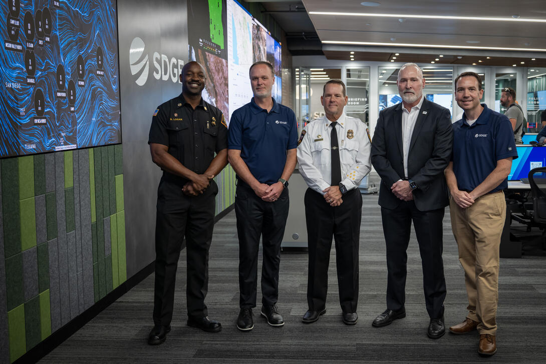 Group photo during wildfire/PSPS press release